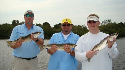 boys with seatrout catch